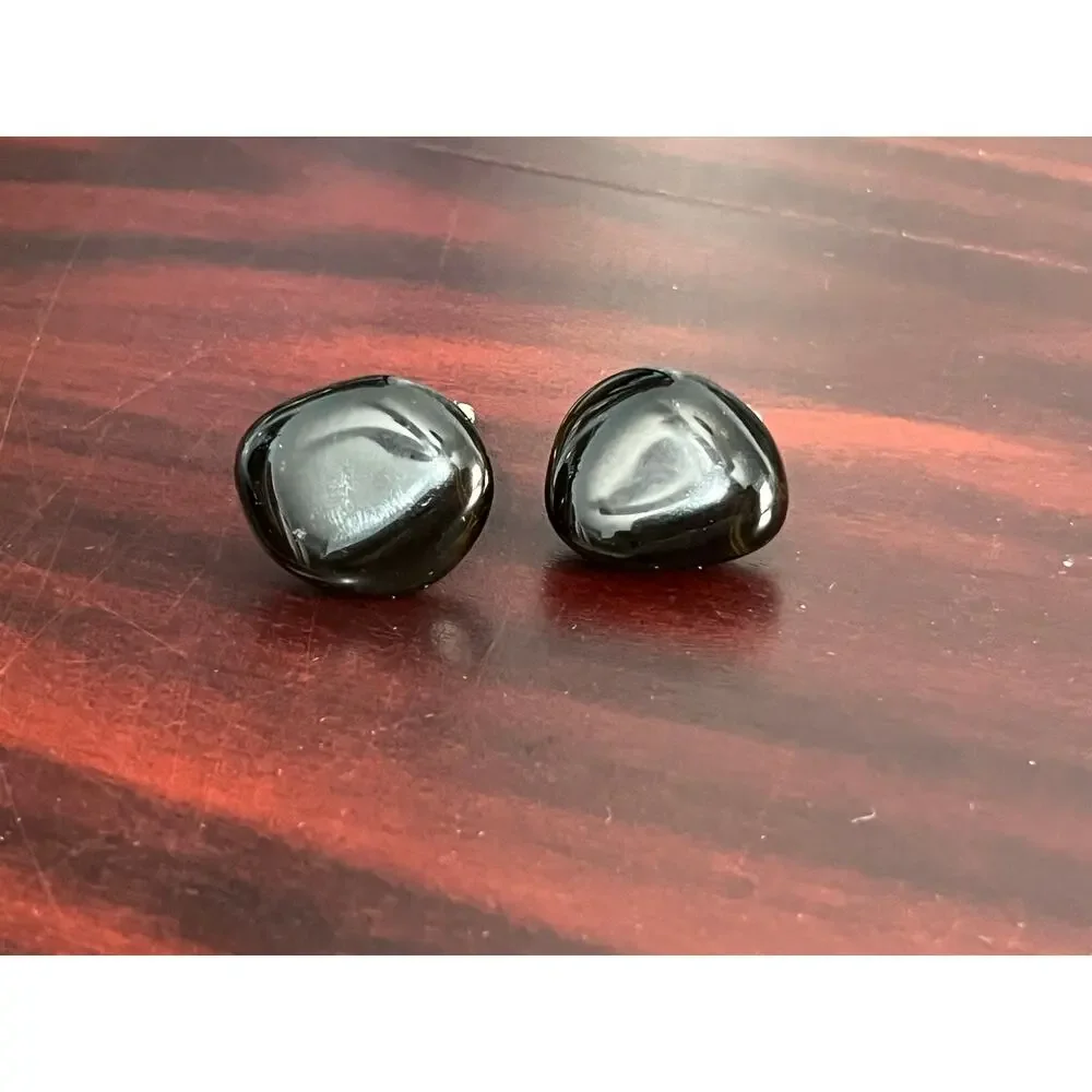 Black Tourmaline Stone Cufflinks